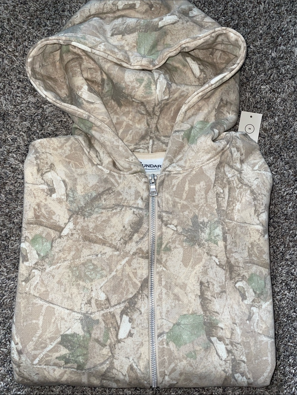No Boundaries Oversized Fit Camo Zip Up Hoodie NWT